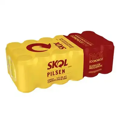 CERVEJA SKOL LATA PACK COM 18 LATAS